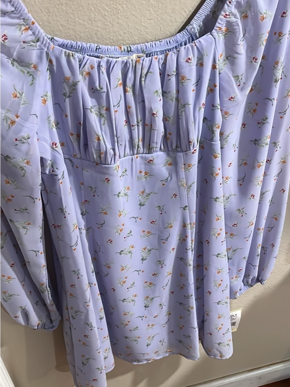 Lilac Floral Midi Dress - Women